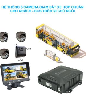 Hệ thống 5 camera giám sát hợp chuẩn NGHỊ ĐỊNH 10 cho xe khách - bus trên 30 chỗ ngồi Navicom HT05-ND10
