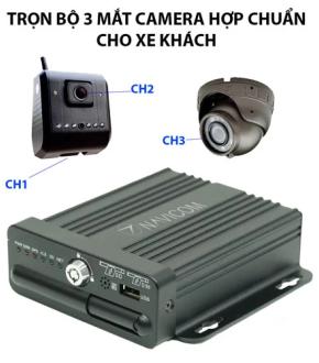 Hệ thống 3 camera giám sát hợp chuẩn nghị định 10 cho xe khách 24 chỗ đến 29 chỗ ngồi Navicom HT03ND10